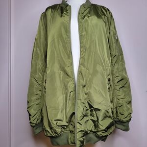Better Be Sage Green Bomber Jacket